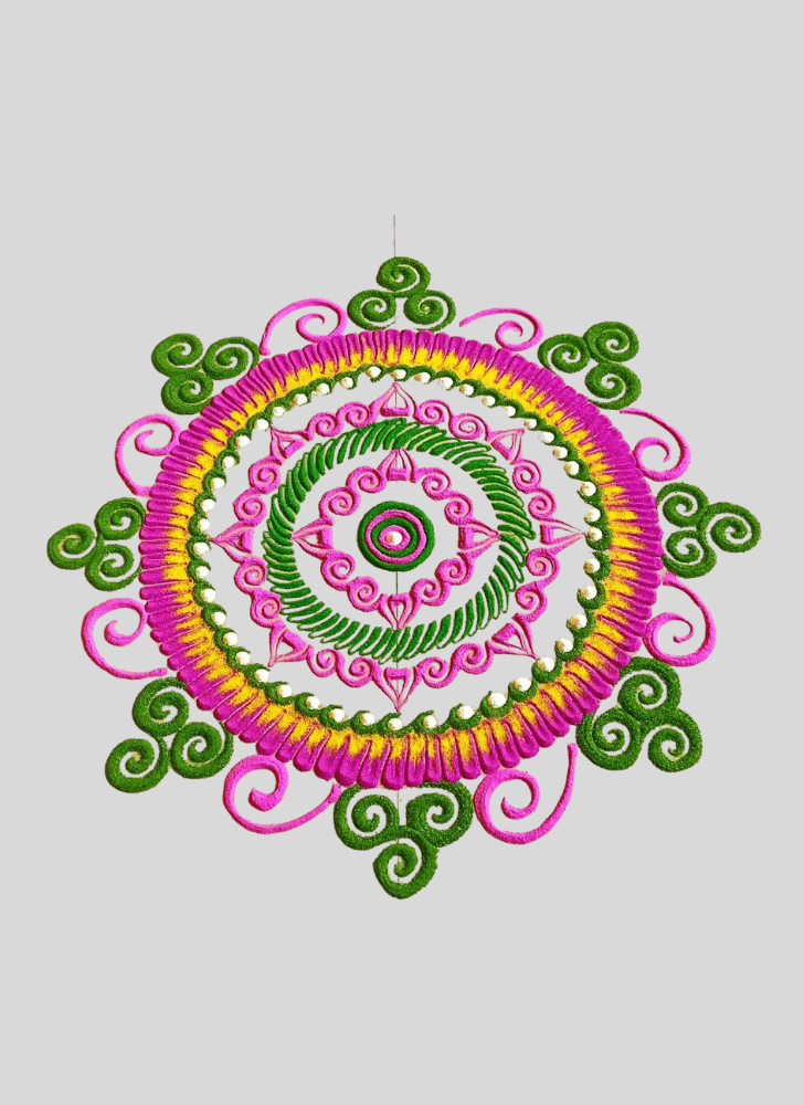 Delightful Indoor Rangoli