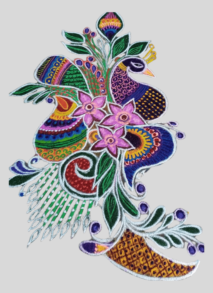 Elegant Indoor Rangoli