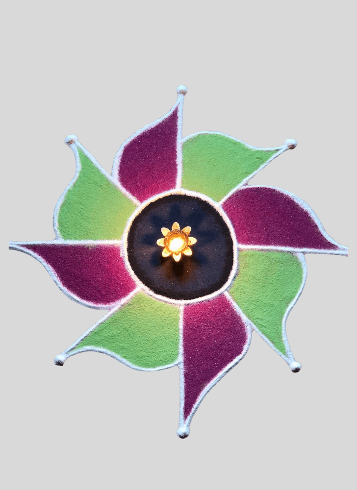 Pleasing Indoor Rangoli