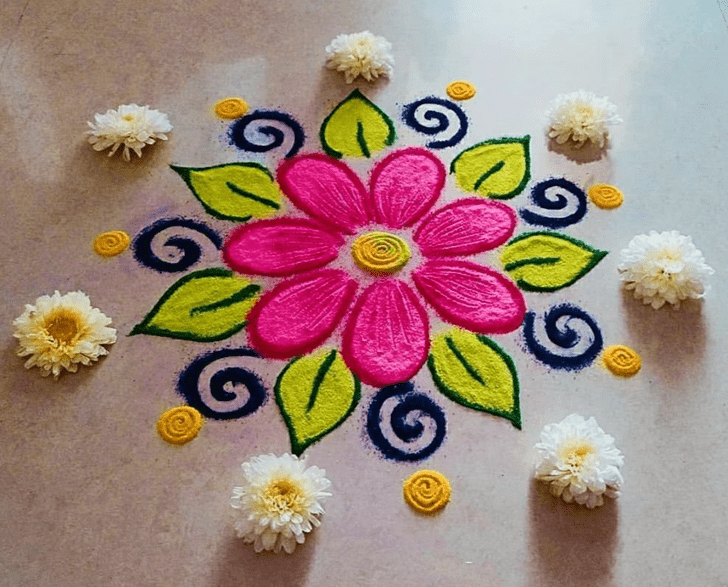 Lovely Interesting Rangoli Design