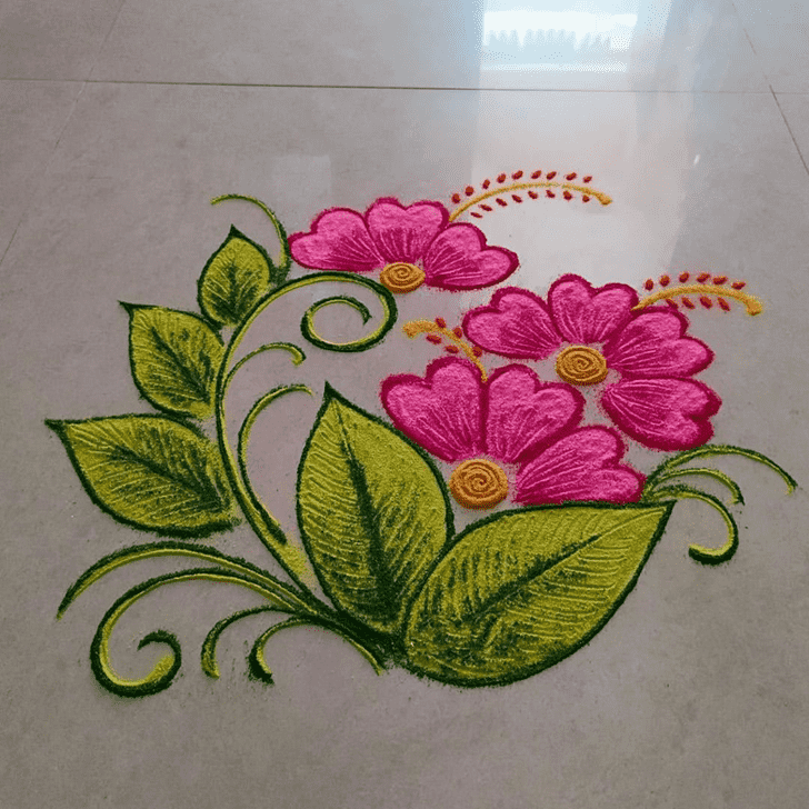 Mesmeric Interesting Rangoli