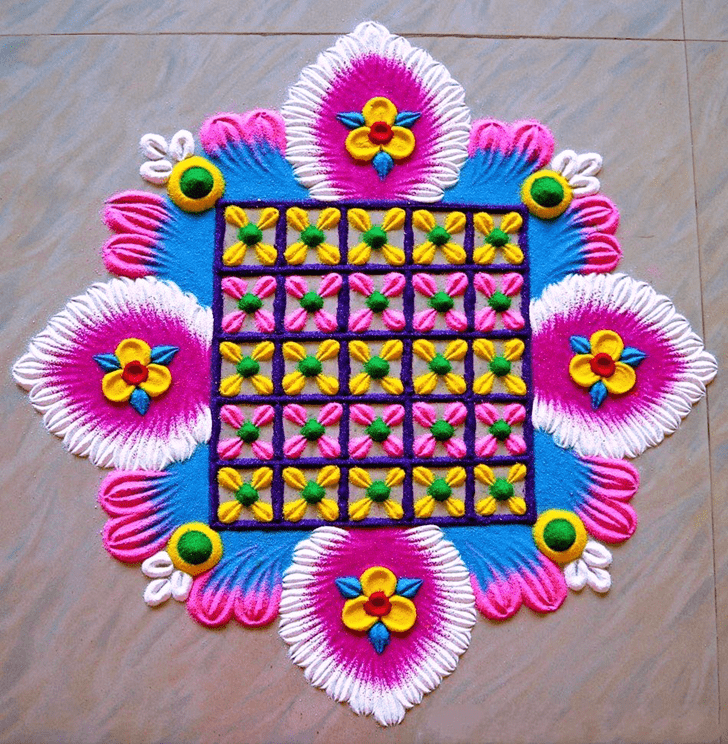 Lovely Italy Rangoli Design