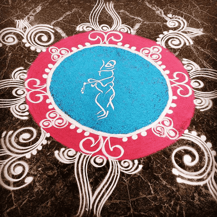 Delightful Janmashtami Rangoli