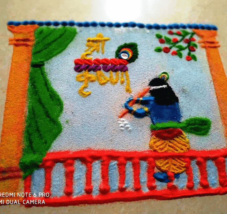 Enthralling Janmashtami Rangoli