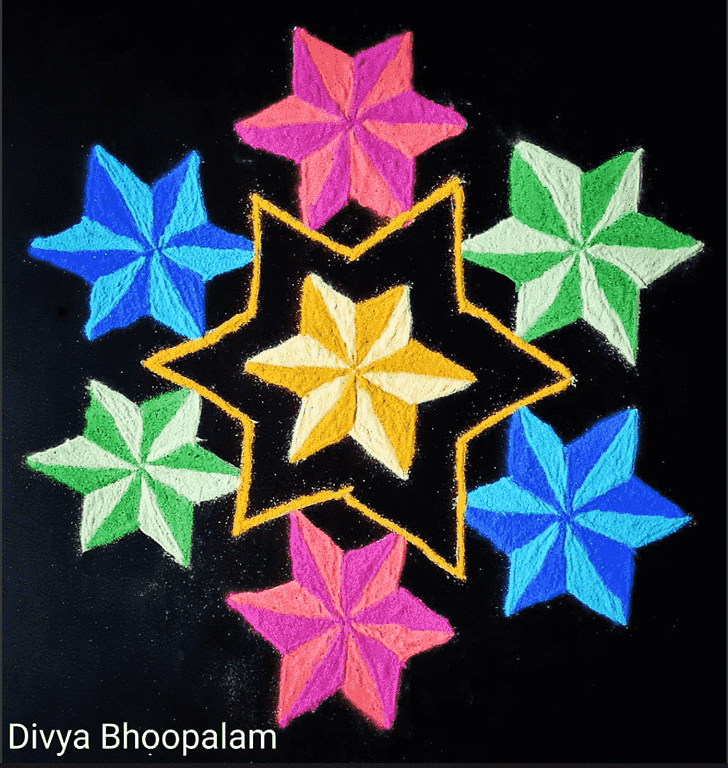 Comely Jyeshtha Amavasya Rangoli