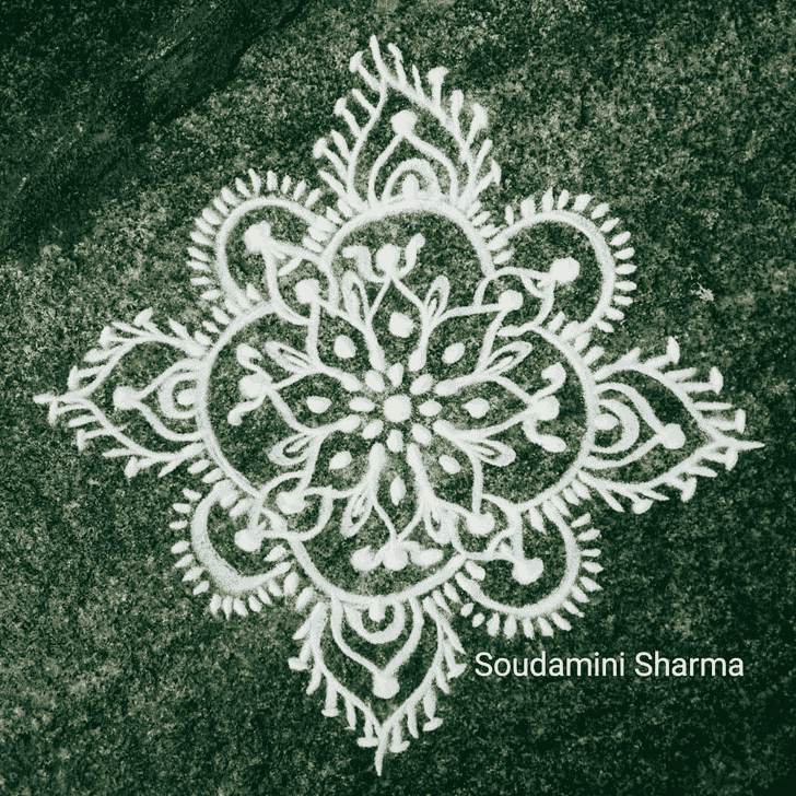 Graceful Jyeshtha Amavasya Rangoli