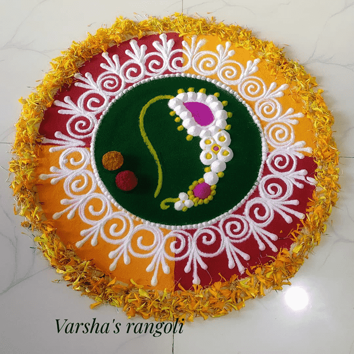 Nice Jyeshtha Amavasya Rangoli