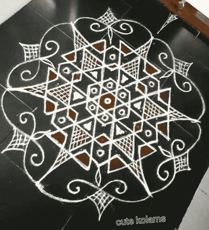 Ravishing Jyeshtha Amavasya Rangoli