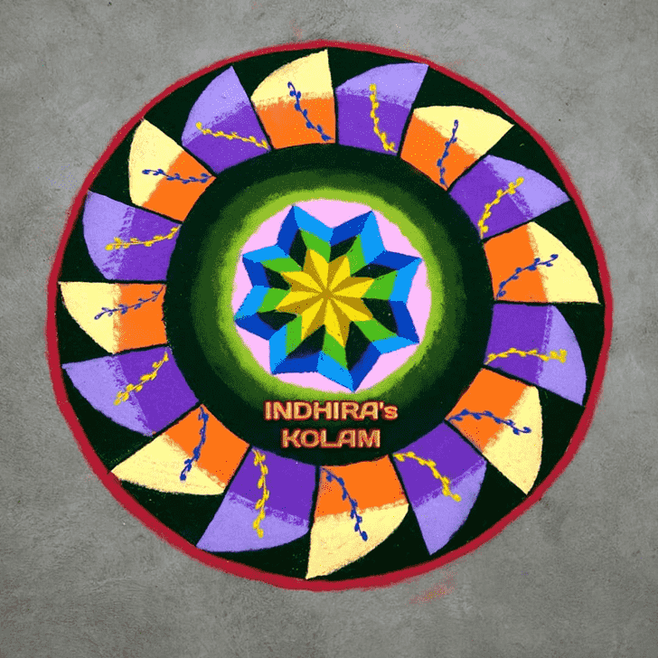 Wonderful Jyeshtha Amavasya Rangoli Design