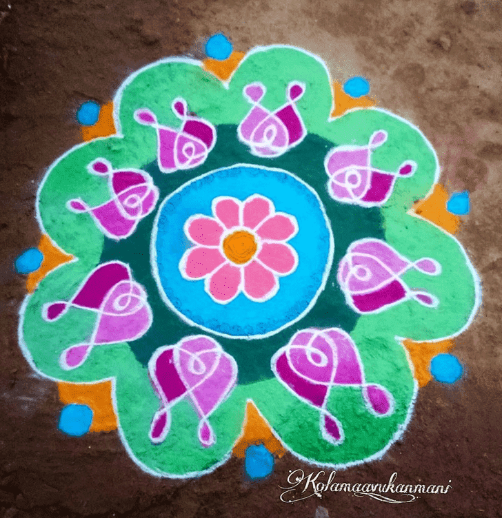 Adorable Jyeshtha Purnima Rangoli