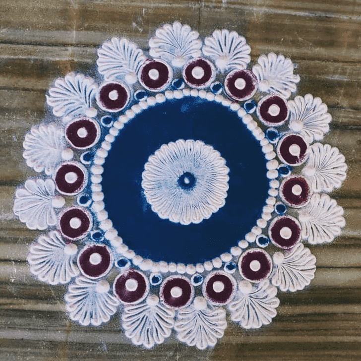 Delightful Jyeshtha Purnima Rangoli