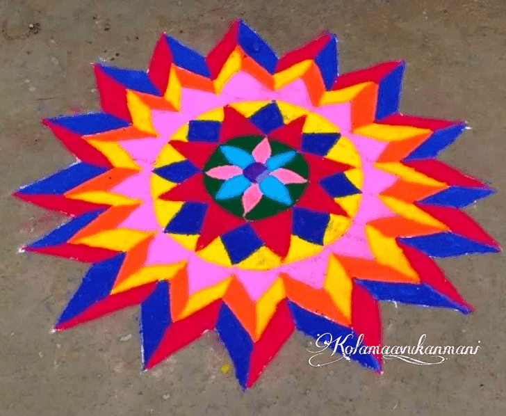 Enticing Jyeshtha Purnima Rangoli