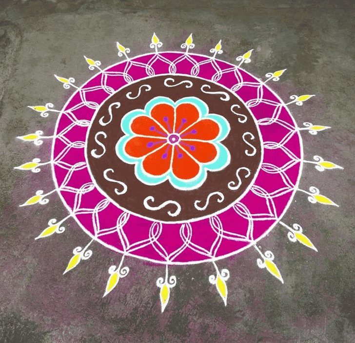 Fine Jyeshtha Purnima Rangoli