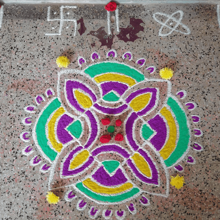 Marvelous Jyeshtha Purnima Rangoli