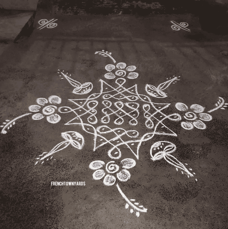 Ravishing Jyeshtha Purnima Rangoli