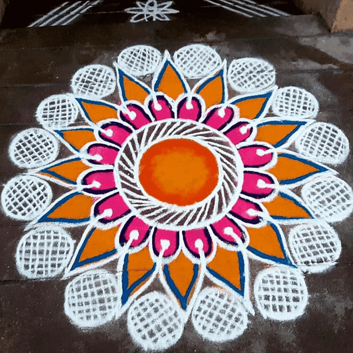 Shapely Jyeshtha Purnima Rangoli