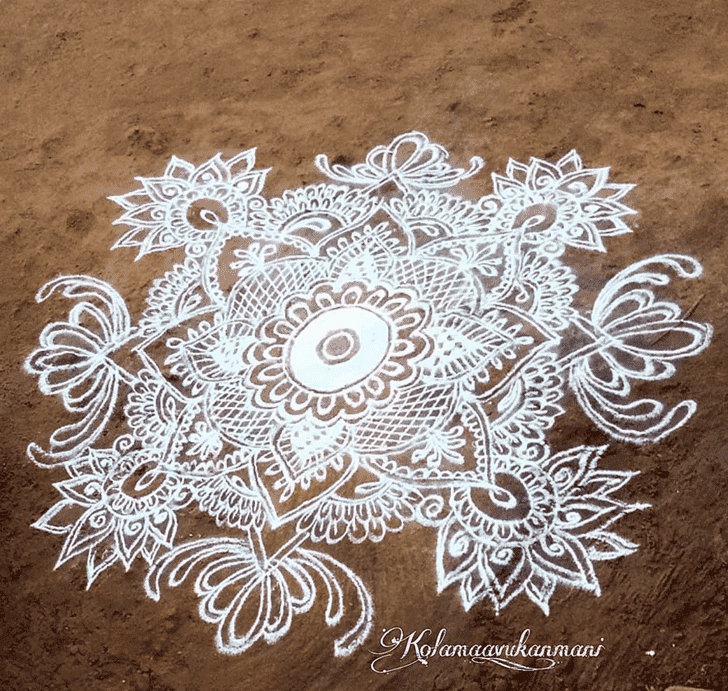 Wonderful Jyeshtha Purnima Rangoli Design