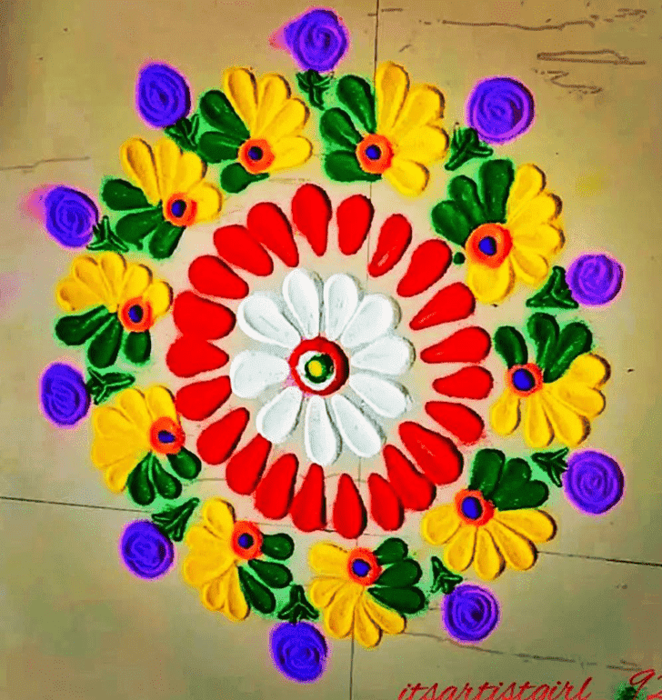 Dazzling Kajagara Pooja Rangoli