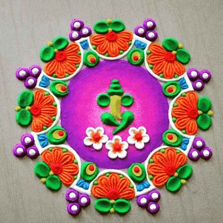 Pretty Kajagara Pooja Rangoli