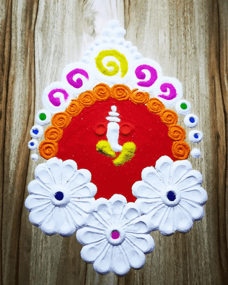 Radiant Kajagara Pooja Rangoli