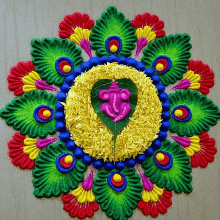 Ravishing Kajagara Pooja Rangoli