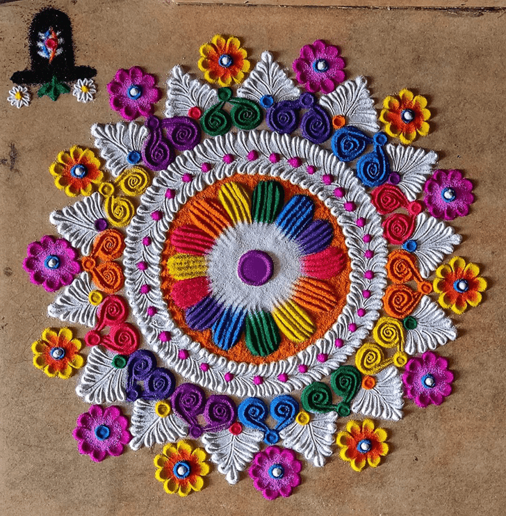 Ravishing Kalparambha Rangoli