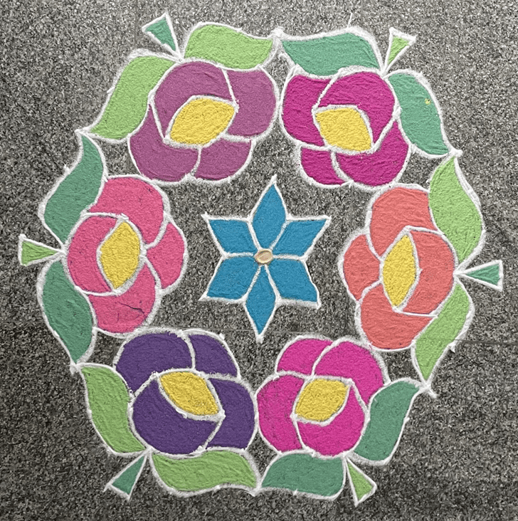 Slightly Kalparambha Rangoli