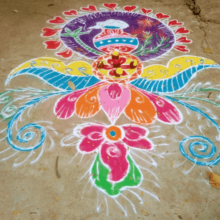 Excellent Kamada Ekadashi Rangoli