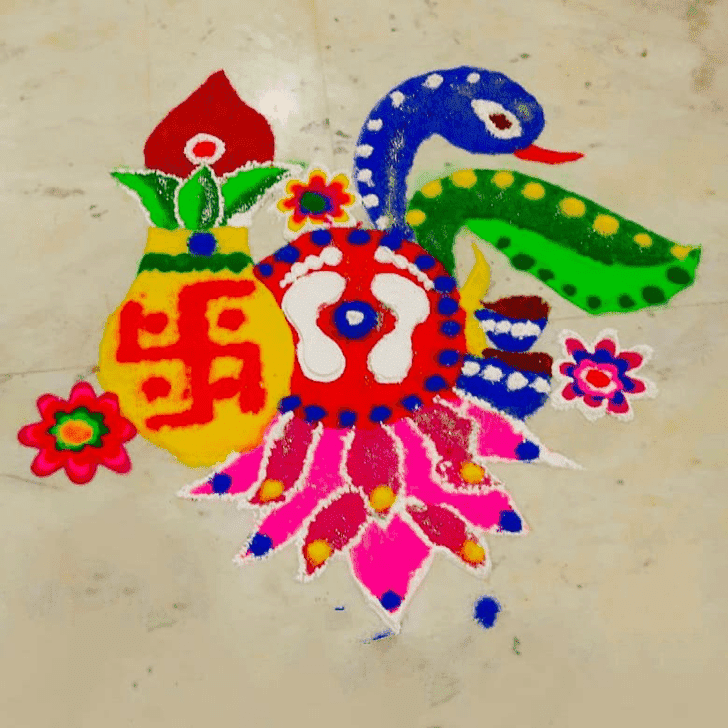 Fine Kamada Ekadashi Rangoli