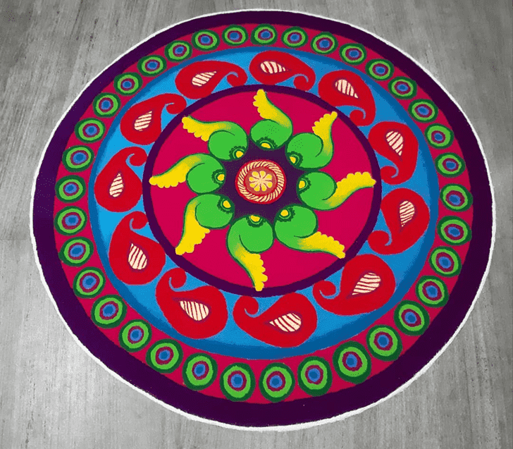 Lovely Kamada Ekadashi Rangoli Design