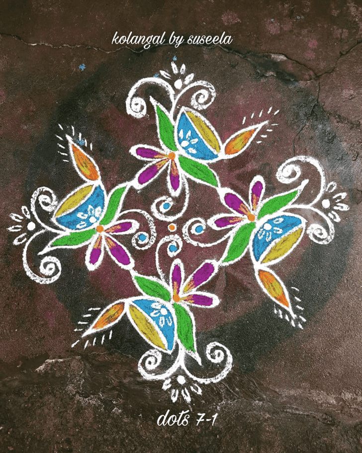 Nice Kamada Ekadashi Rangoli