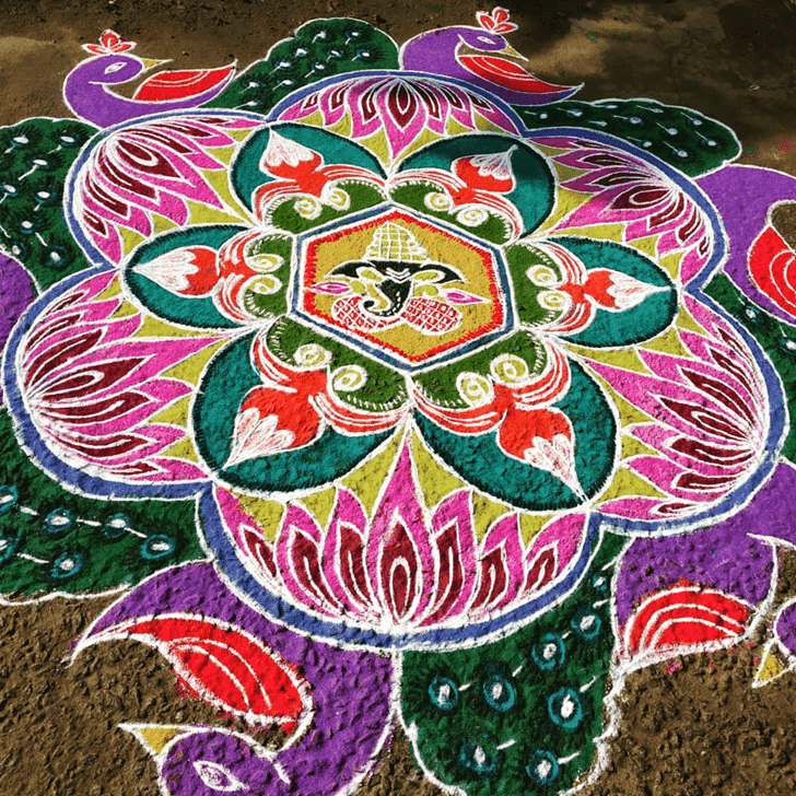 Pleasing Kamada Ekadashi Rangoli