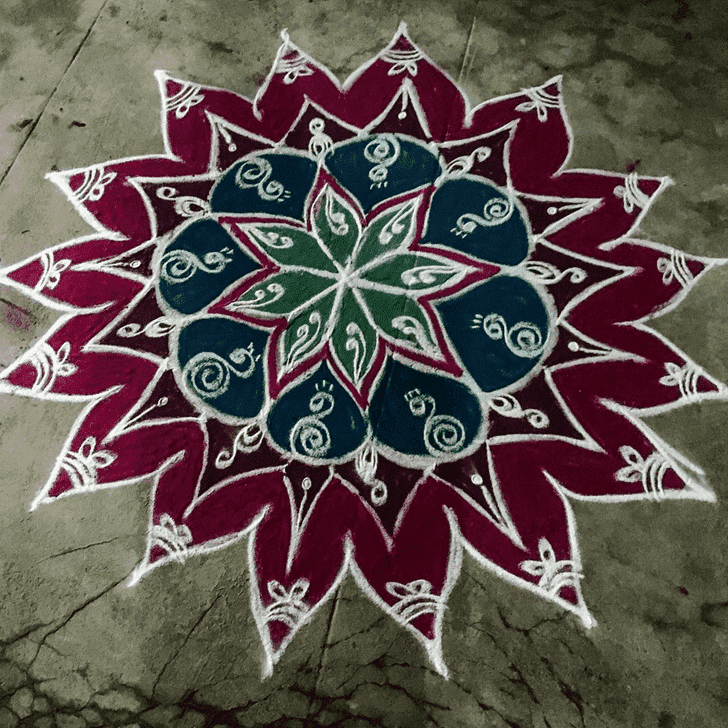 Refined Kamada Ekadashi Rangoli