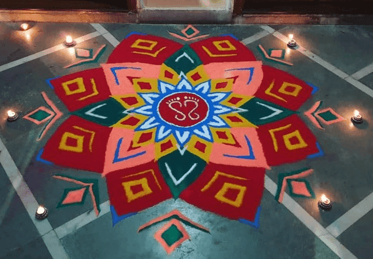 Superb Kamada Ekadashi Rangoli