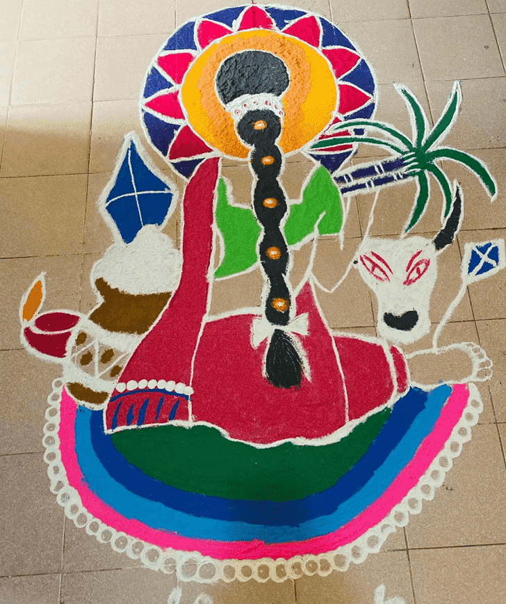 Wonderful Kamada Ekadashi Rangoli Design