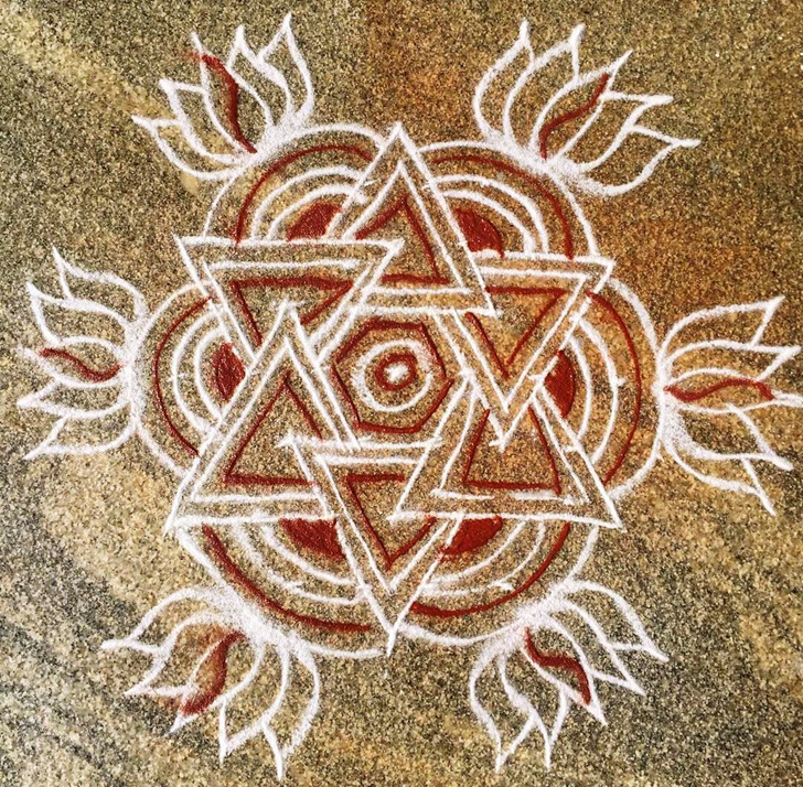 Dazzling Kamal Rangoli