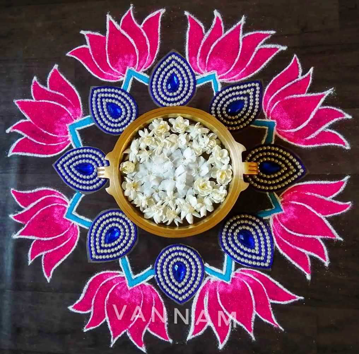 Magnificent Kamal Rangoli