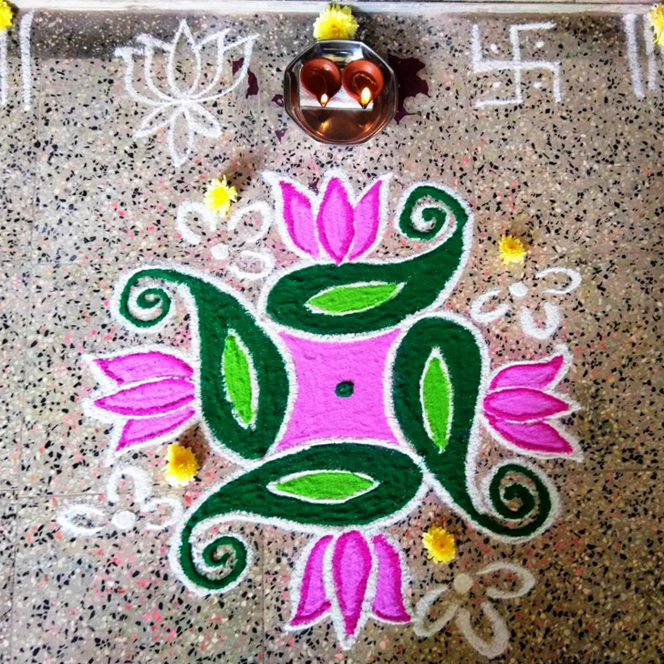 Marvelous Kamal Rangoli