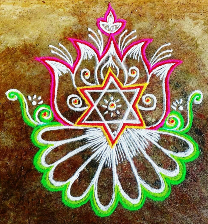 Mesmeric Kamal Rangoli