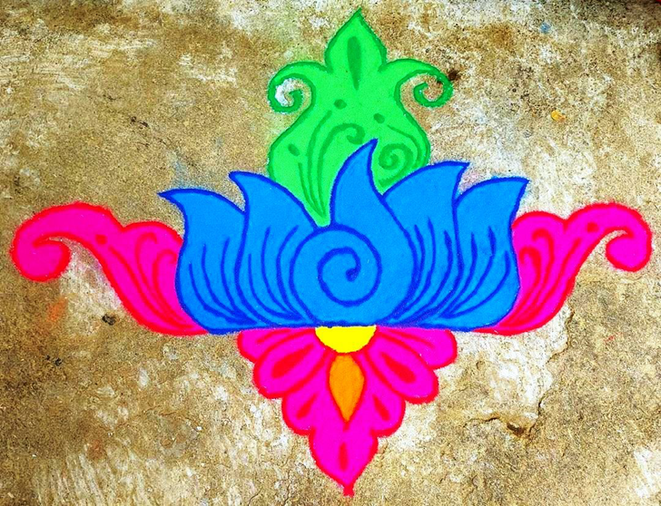 Nice Kamal Rangoli