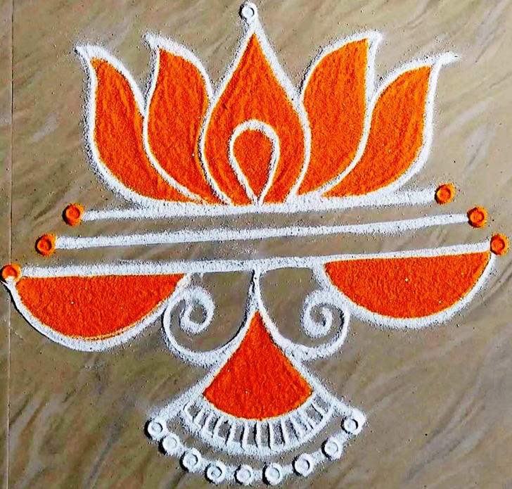 Pretty Kamal Rangoli