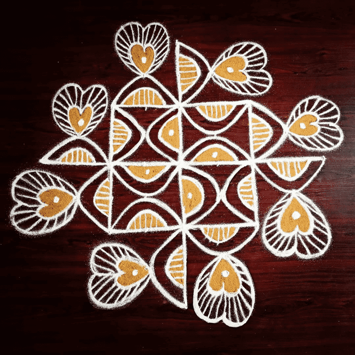 Dazzling Kanya Sankranti Rangoli