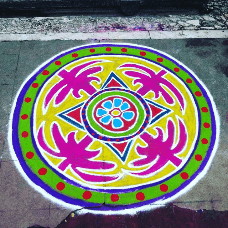 Fascinating Kanya Sankranti Rangoli