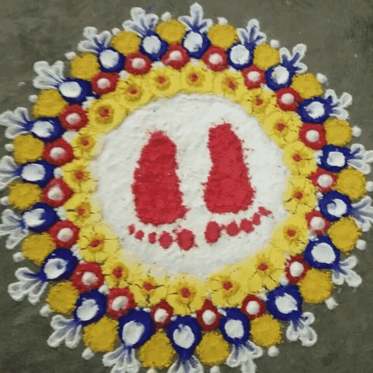 Fetching Kanya Sankranti Rangoli