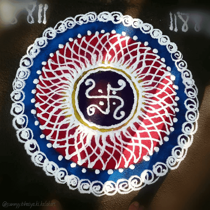 Fine Kanya Sankranti Rangoli