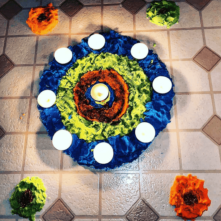 Gorgeous Kanya Sankranti Rangoli