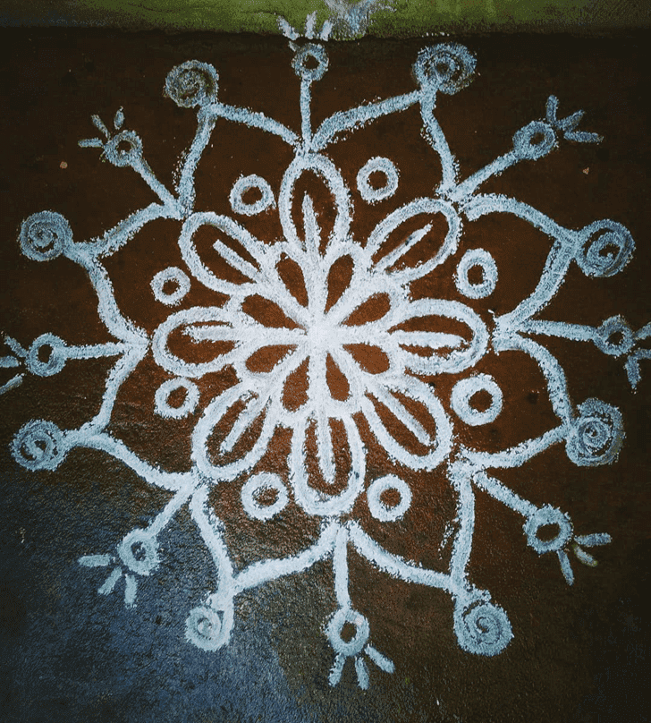 Graceful Kanya Sankranti Rangoli