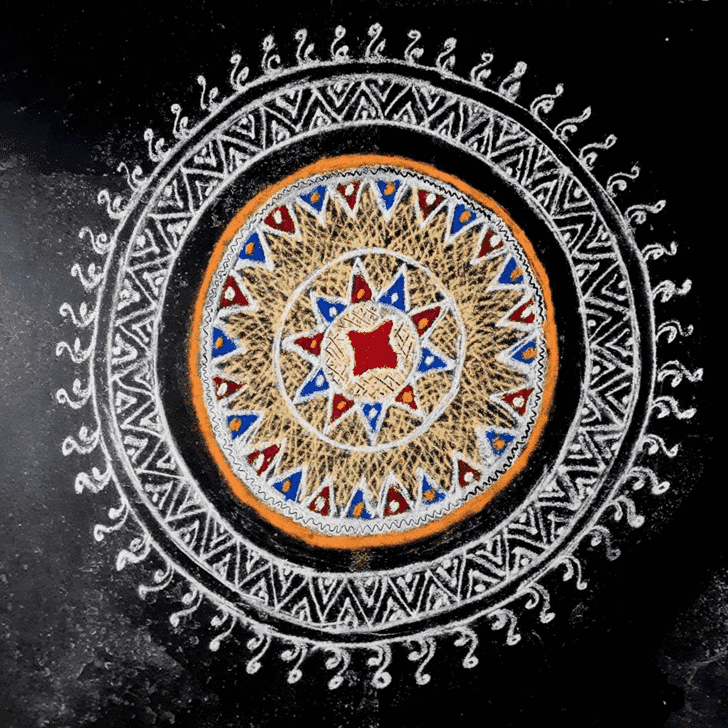 Ideal Kanya Sankranti Rangoli