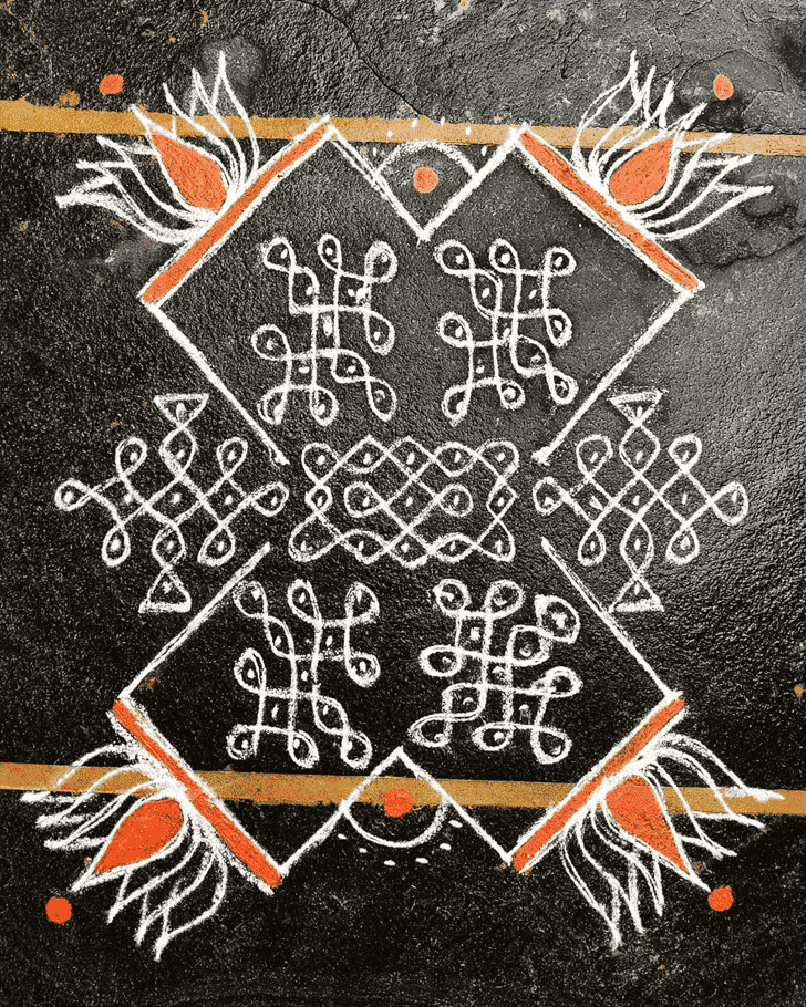 Pleasing Kanya Sankranti Rangoli