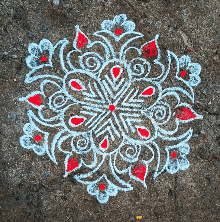 Enticing Kartik Amavasya Rangoli